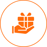 Present in palm symbol